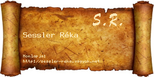 Sessler Réka névjegykártya